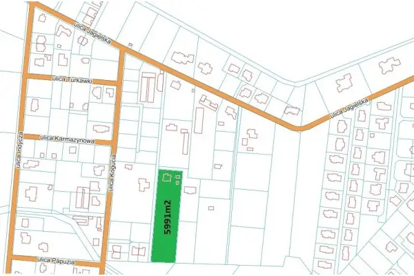 mazowieckie, Warszawa, Ursynów Dąbrówka, Jagielska, Działka zabudowana ok. 6000m2
