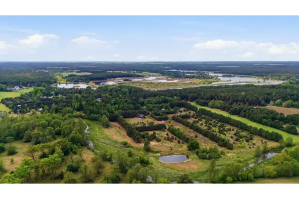 mazowieckie, powiat makowski, Brzóze Małe, Działka ze stawem blisko Narwi – Małe Mazury