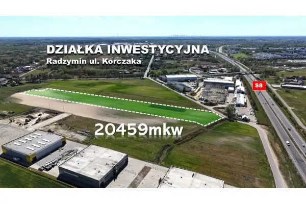 mazowieckie, powiat wołomiński, Radzymin, Janusza Korczaka, Teren inwestycyjny 2,13 ha | Radzymin | MPZP P/U