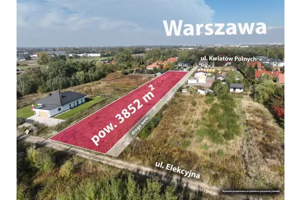 mazowieckie, powiat pruszkowski, Dawidy Bankowe, Kwiatów Polnych, Kompleks działek z MPZP, 3852m2, media