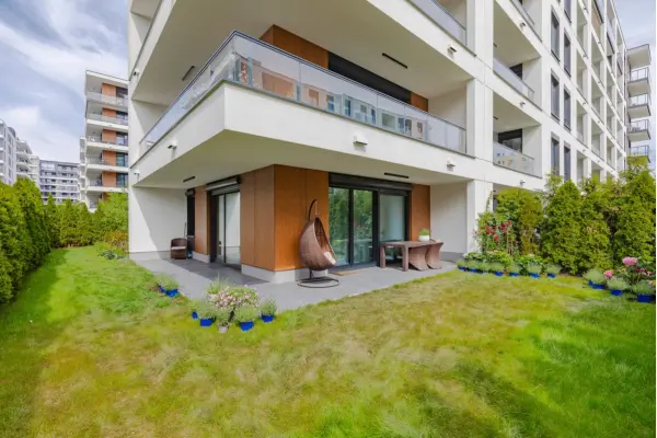 mazowieckie, Warszawa, Mokotów Wyględów, Białej Floty, Apartament z ogrodem | Marina Mokotów II I 119m2